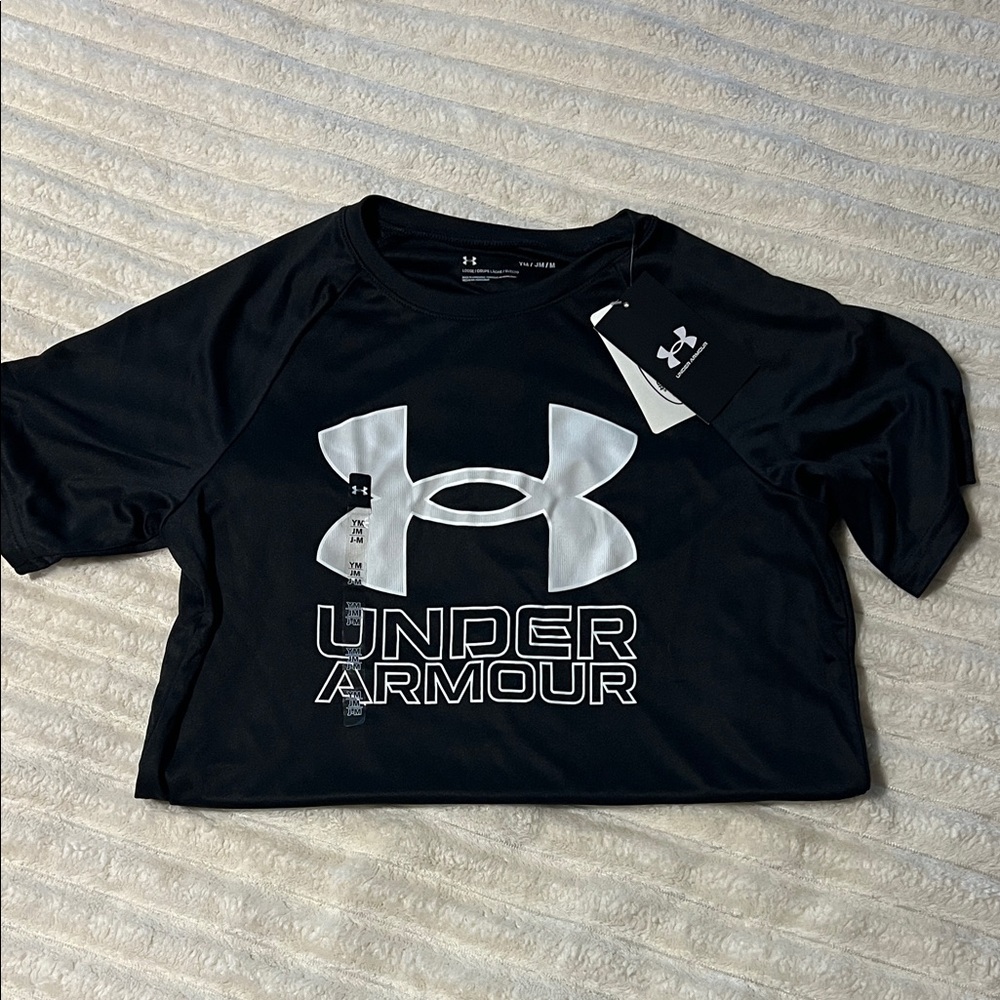 Under Armour Kids Black and White Tee